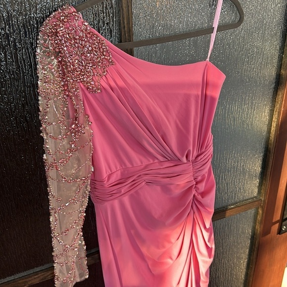 Mac Duggal Asymmetrical Crystal-Embellished Jersey Gown size 8 $698 - Picture 7 of 12